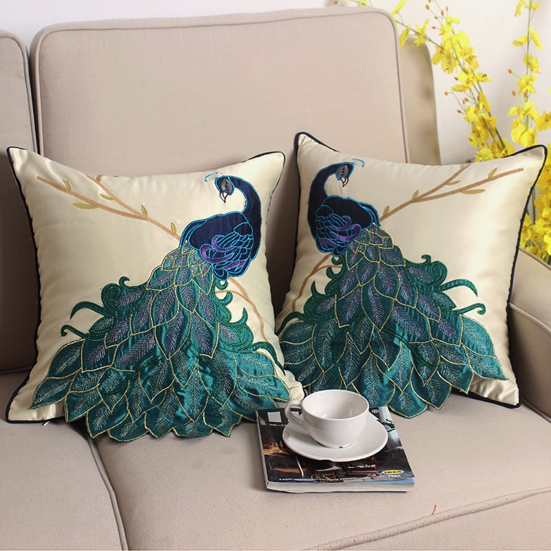 Peacock Cushion Cover