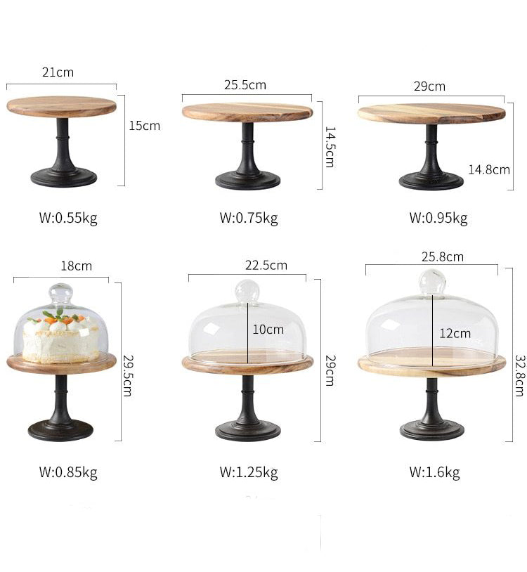 Wood Cake Display Stand