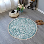Load image into Gallery viewer, Cotton Linen Round Carpet
