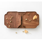 Load image into Gallery viewer, Wood Tea Serving Tray _Black Walnut
