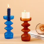Load image into Gallery viewer, Taper Glass Candle Holder / Flower Vase _001
