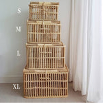 Load image into Gallery viewer, Hand-woven Rattan Storage Shelf Baskets
