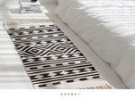 Load image into Gallery viewer, Black &amp; White Cotton Kilim Rug

