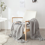 Load image into Gallery viewer, Hand-knitted Fringe Blanket
