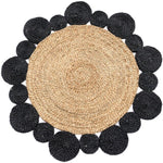 Load image into Gallery viewer, Black Natural Round Carpet
