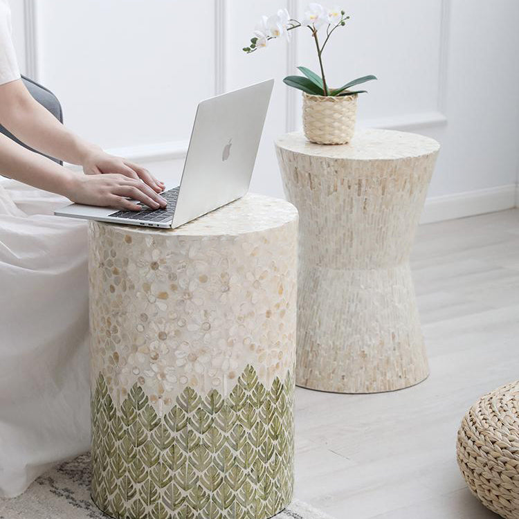 Mosaic Shell Side Table