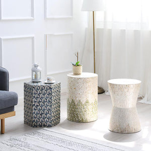 Mosaic Shell Side Table